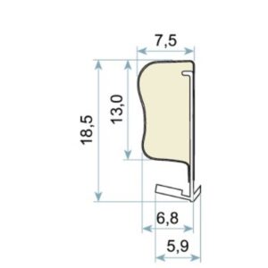 Tesnenie na Eurookná 3/5 mm - hnedé