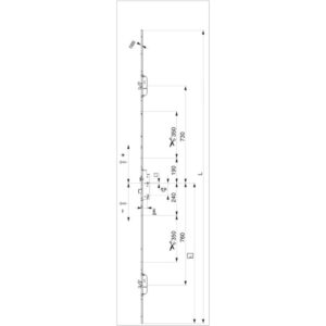 Dv.prev. 35/24U - kľúč - háková+tŕne - modular