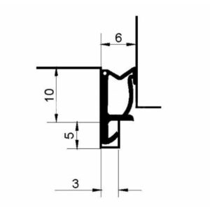 Tesnenie na eurookná 10/6/5/3 mm - antracit - ACF 5473