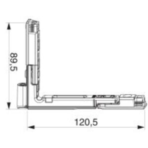 Spodný pánt krídlový - skrytý 13mm ľavý - PVC MACO MultiPower