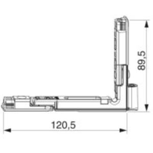 Spodný pánt krídlový - skrytý 13mm pravý - PVC MACO MultiPower
