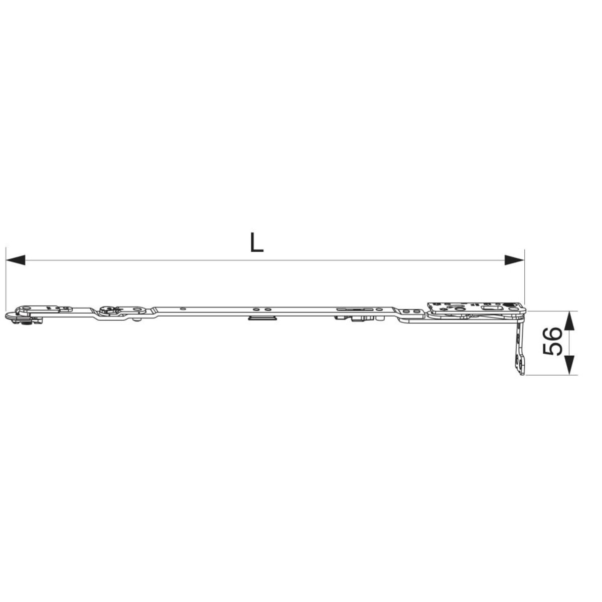 Ramienko nožnice so špár.vetraním 801-1300 PVC FT30 13V pravé