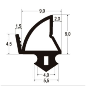Tesnenie UNI - čierne, 4384, pätka 5,5mm