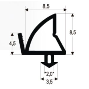 Tesnenie UNI - čierne, 4385, pätka 3,5mm