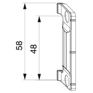 Prítlačný pánt MACO - rámový diel - 13mm